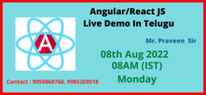 Angular React JS Live Demo In Telugu