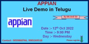 Appian Live Demo in Telugu on 12th Oct 2022