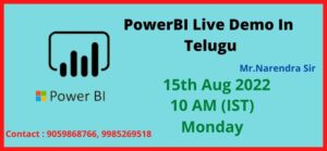 PowerBI Live Demo in Telugu