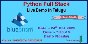 Python Full Stack live demo and training in telugu