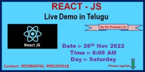 React JS demo in Telugu