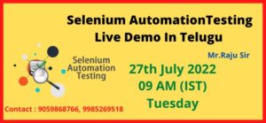 Selenium Automation Testing Recently Completed Demo's